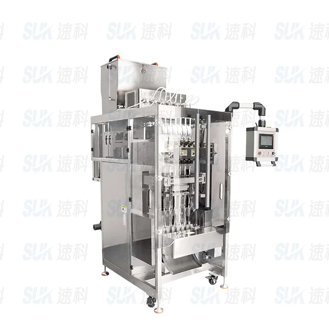 Multi-Lane Three-Side Sealing Composite Packaging Film Packing Machine Desiccant / Candy Pellet Sugar Packing Machine