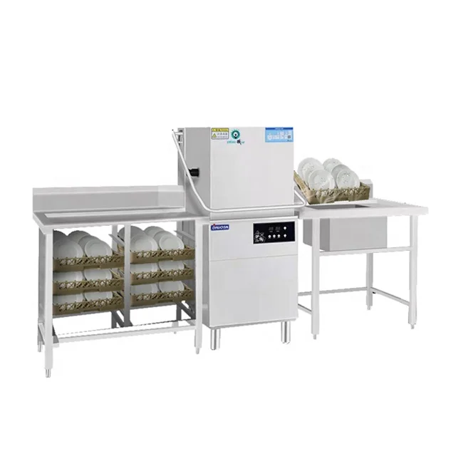 Commercial Freestanding Hood Dishwasher Machine Gas/Electric Powered Stainless Steel Restaurant US Countertop Use Household US