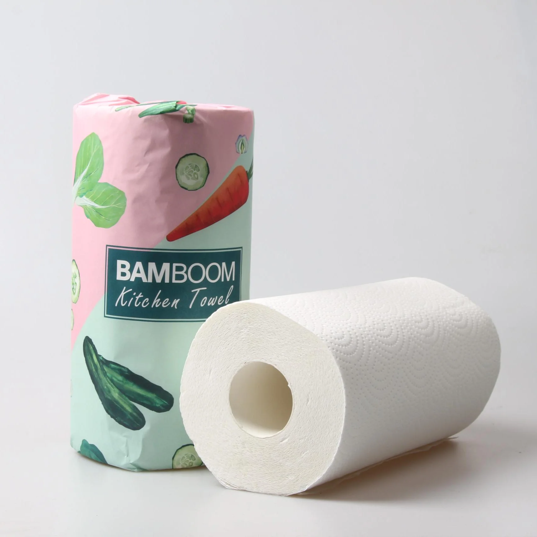 2 ply Biodegradable Bamboo Kitchen Roll Tissue Paper Towel