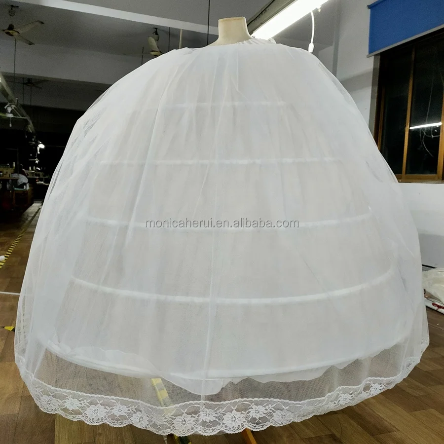 customized Wholesale petticoats 8 hoops with 10mm metal Rings for plus size crinoline petticoat