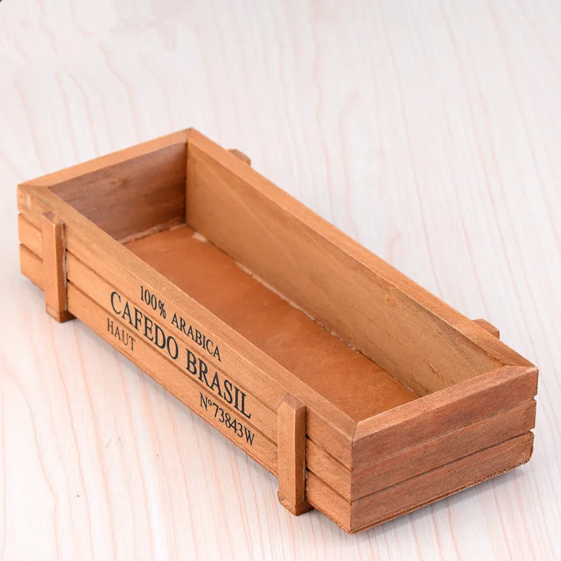 Sale cheap small desktop flower pots planters succulent wooden flower pot