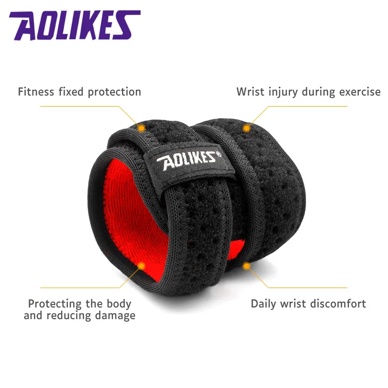 Aolikes Sports Wrist Support Brace Cheap Knee Sleeve for Fitness Custom Size Breathable Protection Logo Customization