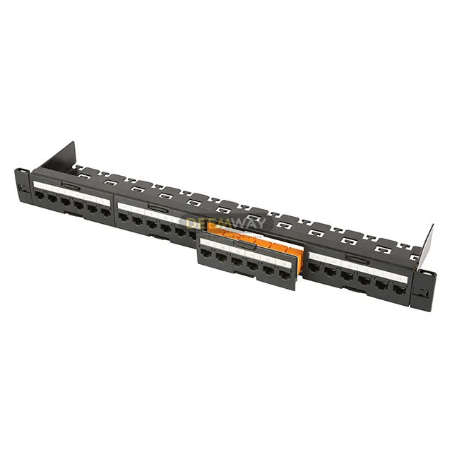 24 порта Cat6a/6/5e UTP безинструментальный Монтажный кронштейн сетевой модуль Keystone распределительный носитель