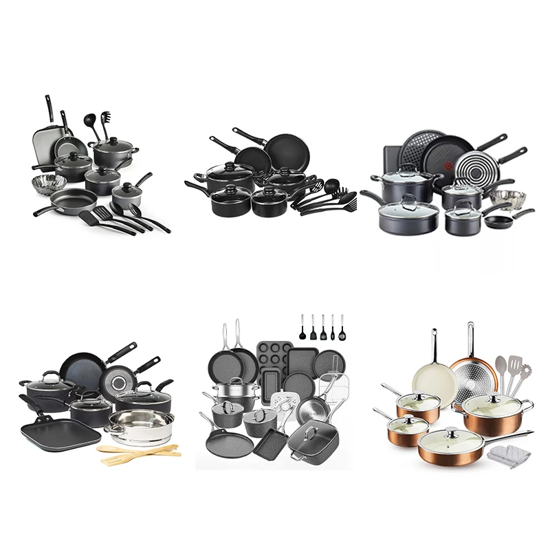 Cook ware Heavy Stainless Steel Cooking Pots Kitchen Non Stick pan Induction Cookware Sets Nonstick