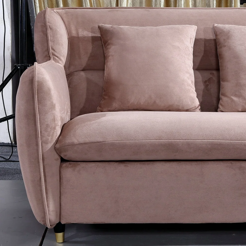 
brown color nordic sitting room godrej sofa set designs velvet fabric sofa 