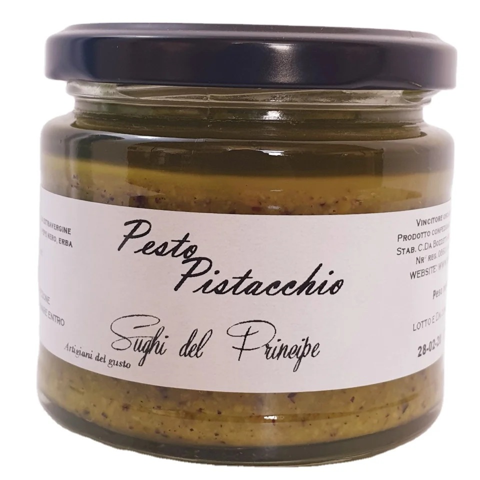 Премиум-продукт, соус, фисташки, Песто, Сделано в Италии
