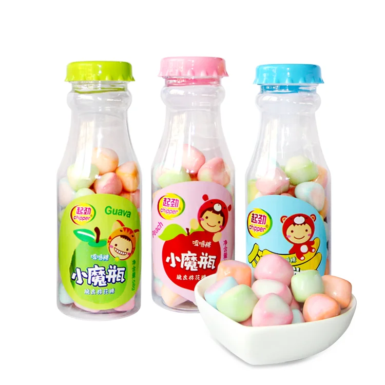 Hot heart shape marshmallows candy cotton candy