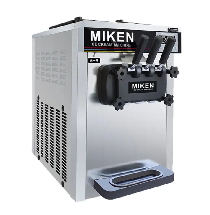 Commercial desktop soft ice cream machine ice cream machine cone machine three head in China