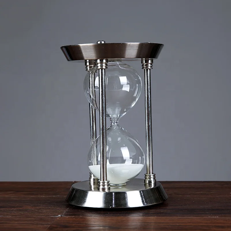  home wine cabinet porch gift ornaments European minimalist geometric metal timer hourglass
