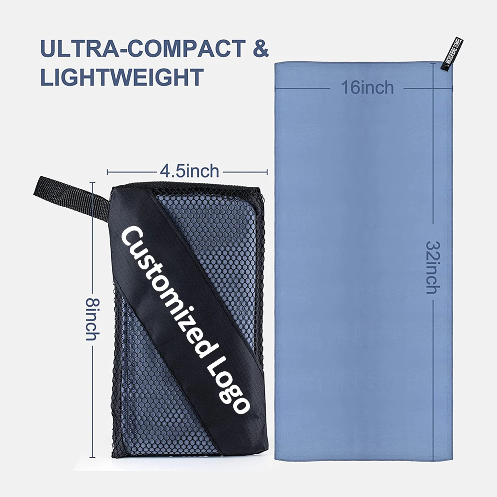 Оптовая продажа спортивные полотенца из микрофибры с сетчатой сумкой