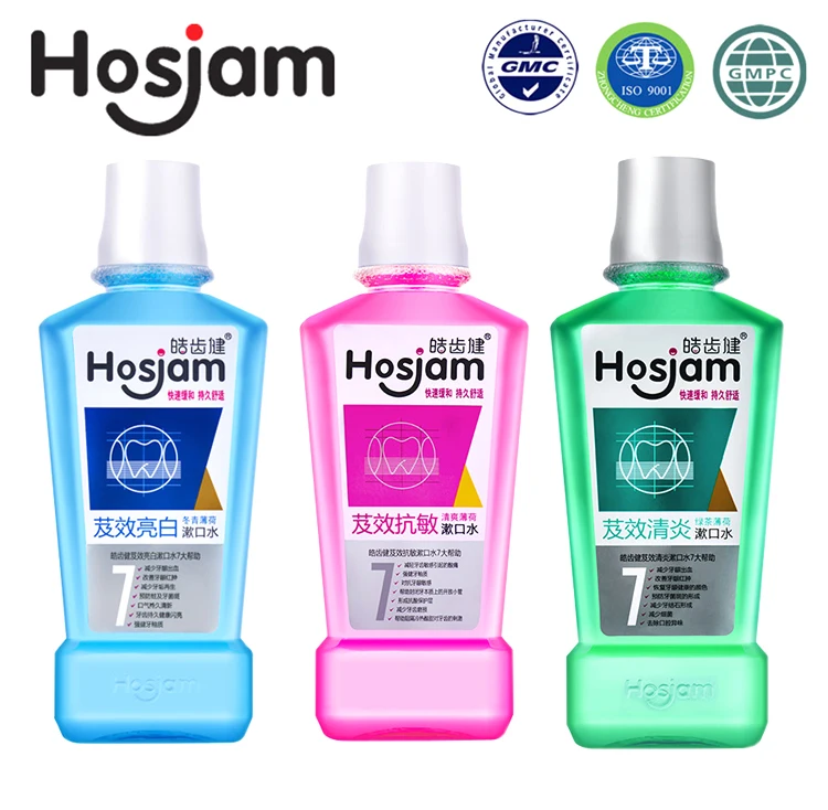 Wholesale price bulk OEM different flavour antiseptic private label liquid natural mouthwash buy from mouthwash