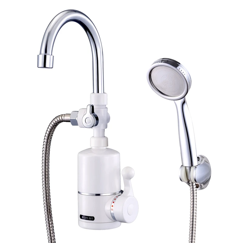 Manufacturer direct supply 3 KW electric  hot water faucet with shower