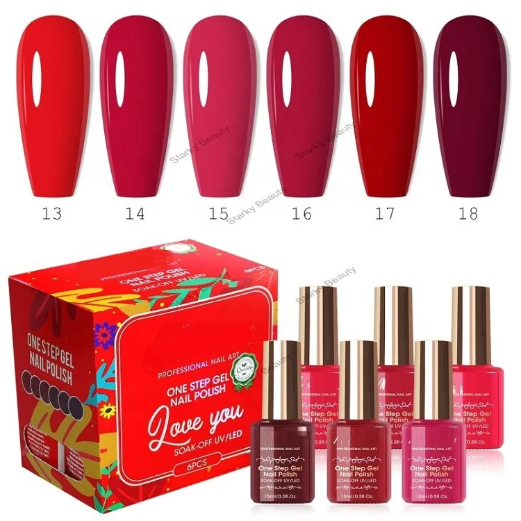 custom Salon Nails Polish gel One Step Uv Gel Durable 3 In 1 Functional Adhesive Gel Set low moq soak off nail Polish