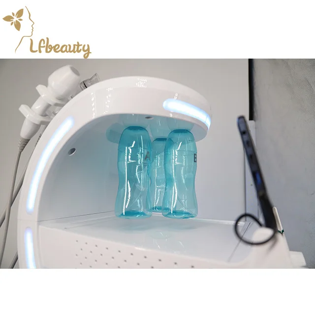 Multifunctional smart ice blue facial skin care beauty oxygen sprayer facial deep cleaning machine crystals microdermabrasion