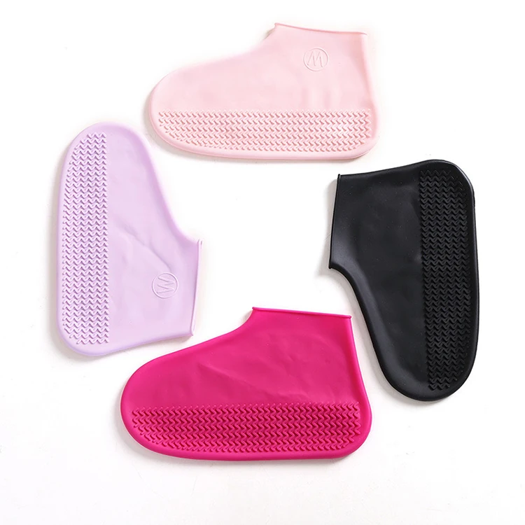 Unisex Waterproof Shoe Covers Silicone Overshoes Rain Reusable Waterproof Shoe Protectors Outdoor Rainproof Hiking Boots