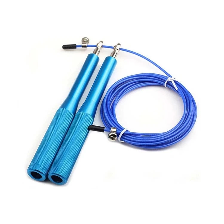 
Custom Black/Color Mma Sport Cable Ball Bearing Aluminium Handle Steel Wire Speed Skipping Jump Rope 