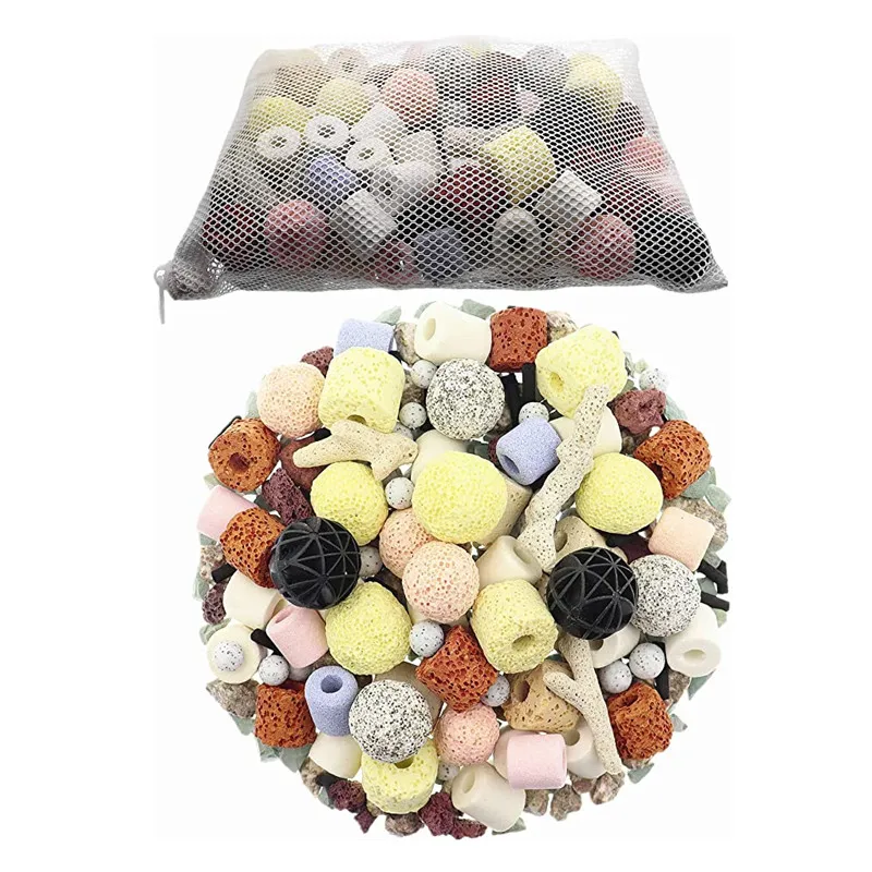 Hot Sale 12 in 1 Aquarium Filter Media  Ceramic Bio Balls Bio Filter Media Bio Ceramic Rings Bio Media for Aquarium Filter