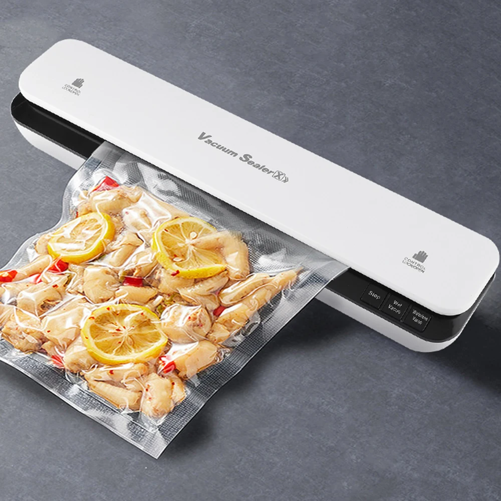 Электрическая автоматическая машина для упаковки термопластиковых пакетов, домашний пищевой вакуумный упаковщик