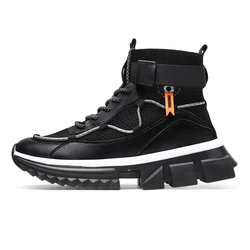 US Men 6-12# Wholesale High Cut Breathable Sock Street Show Brand Design Fashion Men Sneaker Shoe