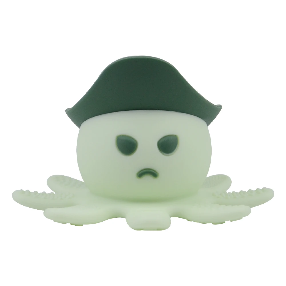 Hot Seller BPA Free Cartoon Captain octopus Teether Sensory Toys Teething Silicone Baby Teether