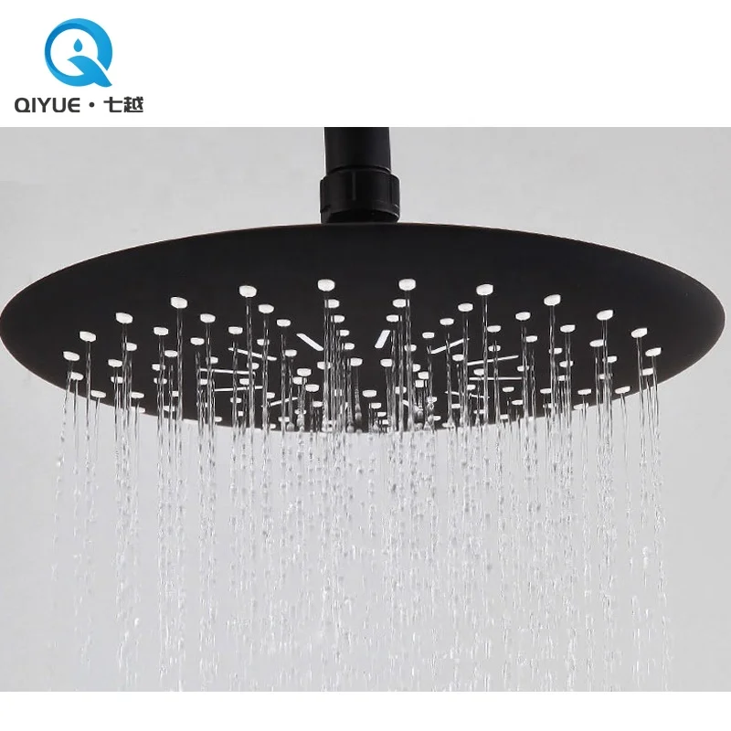 New bathroom sanitary wares single handle matte black stainless steel 304 bath rain shower mixer faucet set