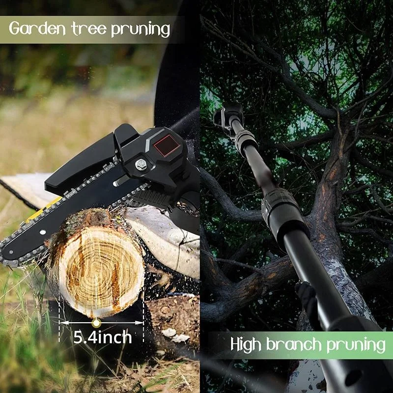 Ananke Tools 2-in-1 high branch cutting electric pole saw cordless long pole chain saw for tree trimming