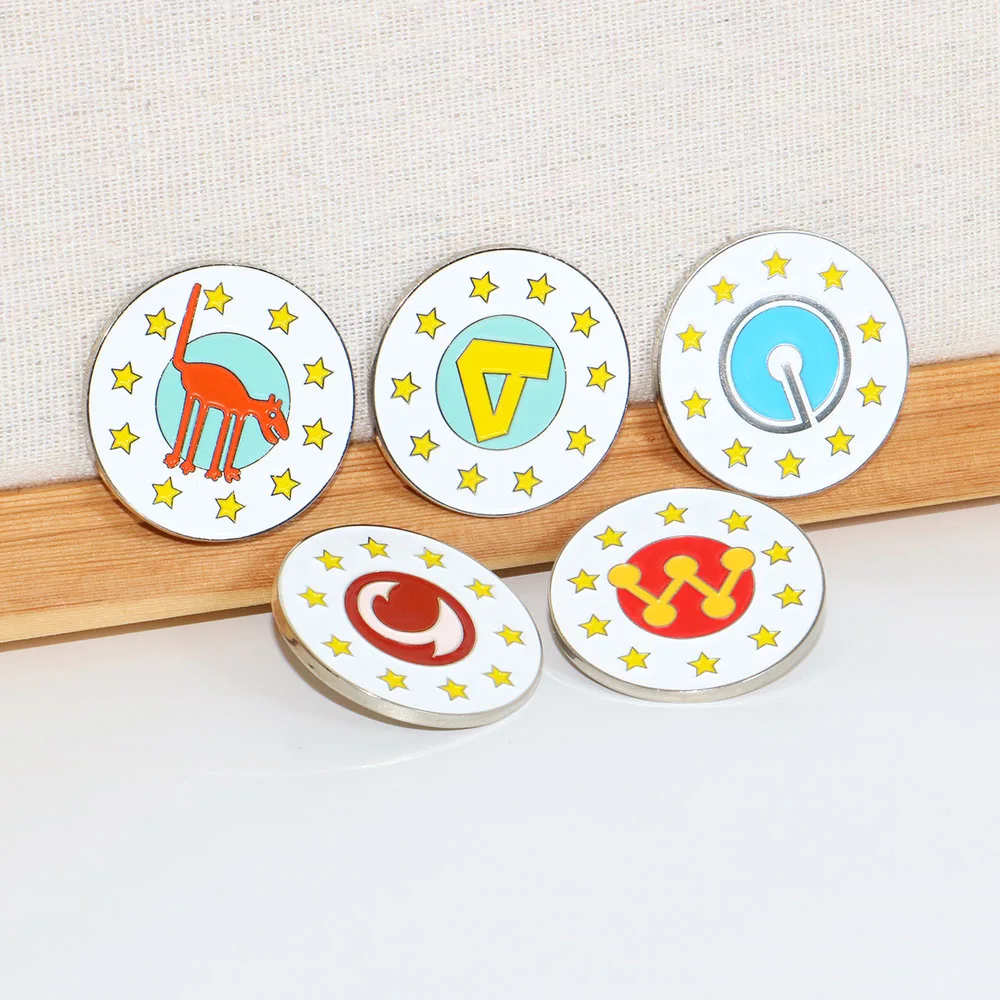 Design Custom Cute Funny Lucky Heart Star Logo Metal Hard Lapel Enamel Pins Badges For Party Costume