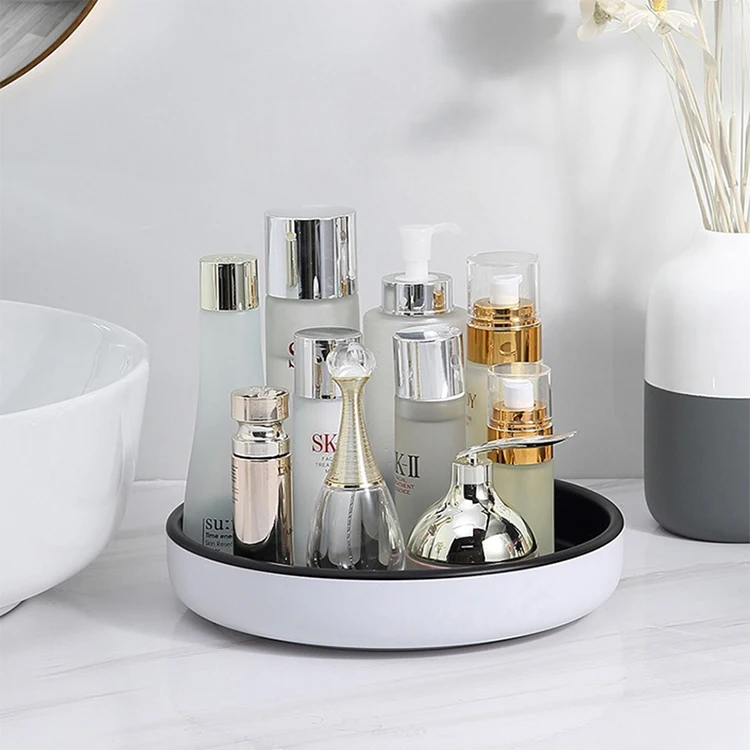 New Arrival Spices Jar Condiments Spinning Organizer Kitchen Round Plastic Rotating Storage Tray