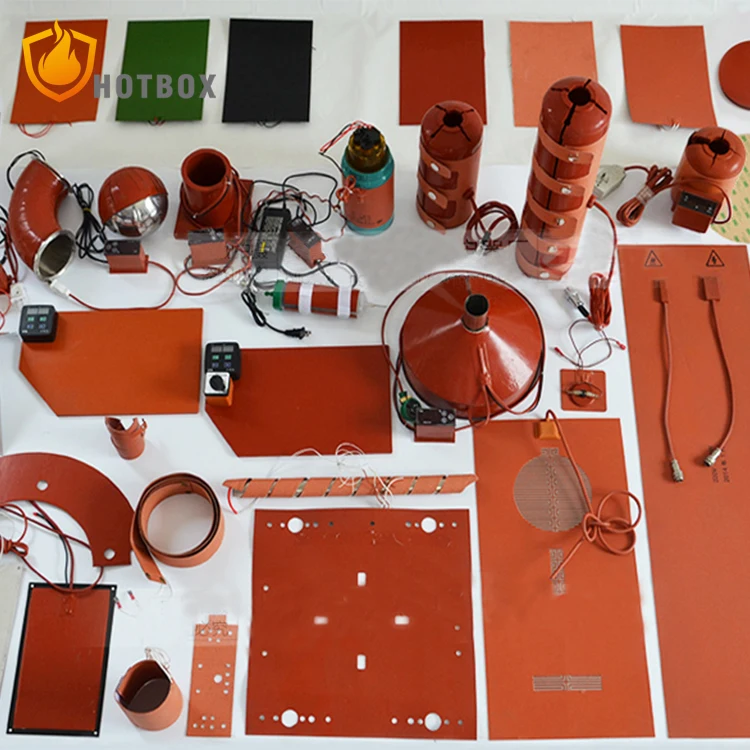 custom 12v 24v 110v 220v electric flexible heating pad rubber silicone heater