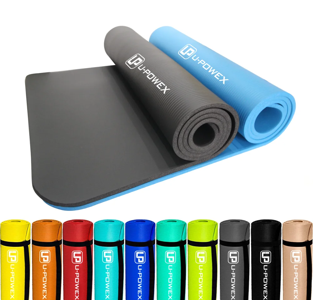 custom logo low price manufacturer TPE NBR PVC exercise training fitness Non-slip bamboo yoga mat