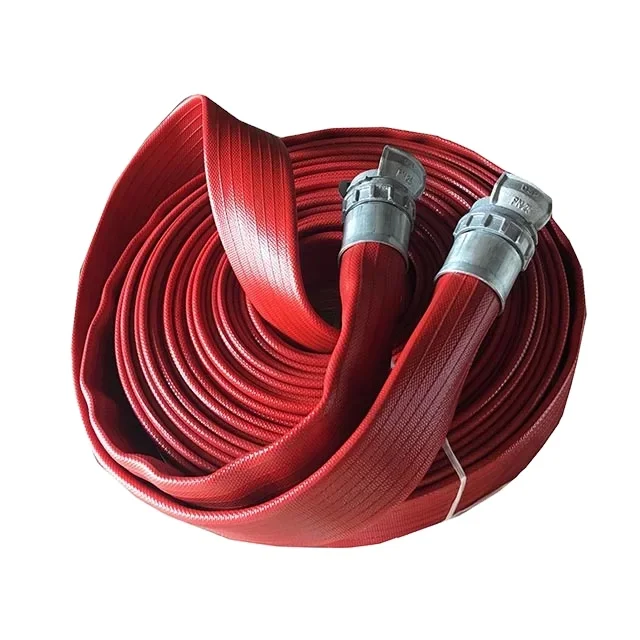red color rubber synthetic lined fire hose