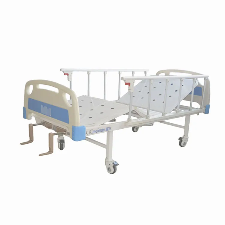 BCA-141 3 Cranks 3 Function Adjustable Medical Furniture with Casters Clinic Patient Nursing Folding Manual Metal Hospital Bed