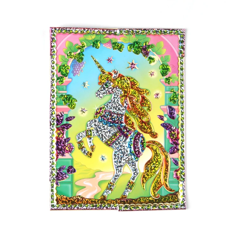 Custom Handmade Craft DIY 3d PVC Vinyl Glitter sparkly Epoxy Resin Stickers by Numbers for Girls