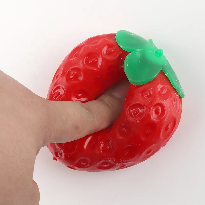 Hot Sale Squishies Strawberry Kawaii Soft Squishy Fruit Slow Rising Stress Relief Squeeze Toys