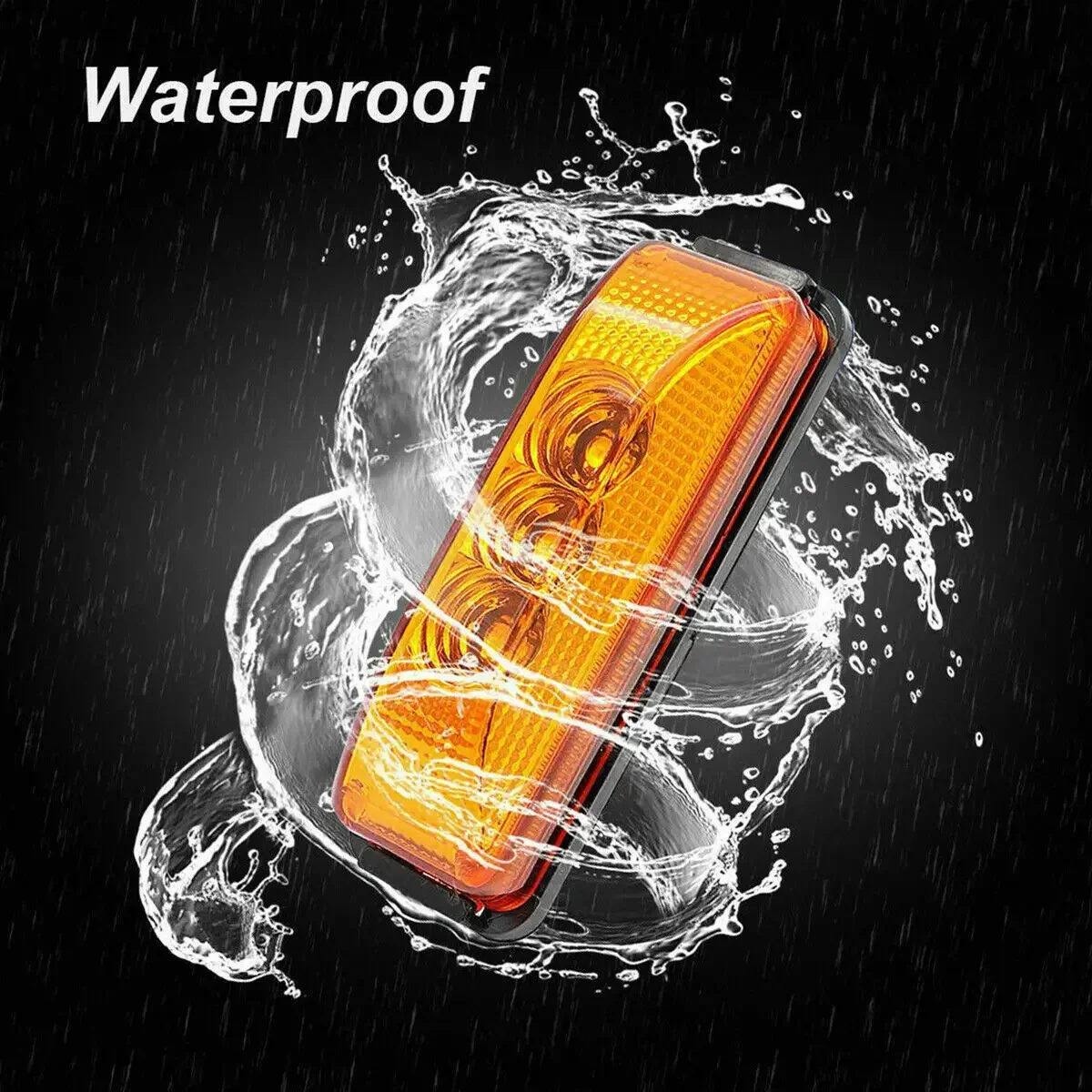 4 inch x1 inch 3 LED Side Marker Light Indicator Lamp  LED Marker & Clearance Light truck side maker lights Trailer Truck Fender