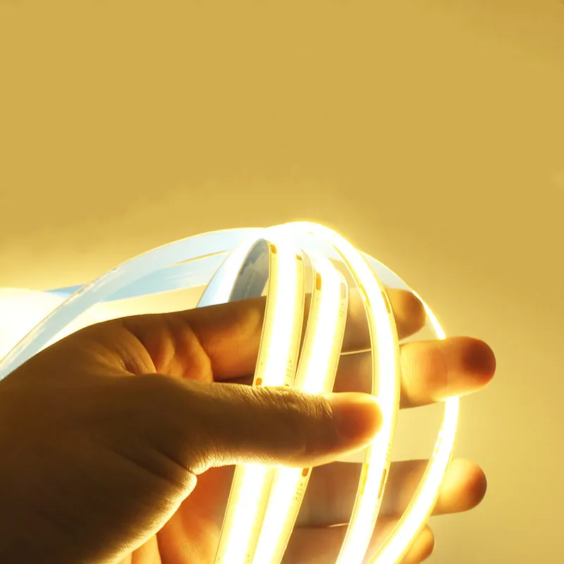 Durable High CRI Flexible Stripes Landscape Lighting 12V 24V 4mm 5mm 4000k Mini Cutting White RGB 50cm IP67 COB LED Strip Lights