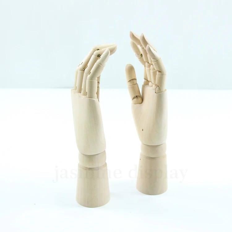 Glove Display Model 12 inch Mannequins Activity Joint Manikins Wood Hands