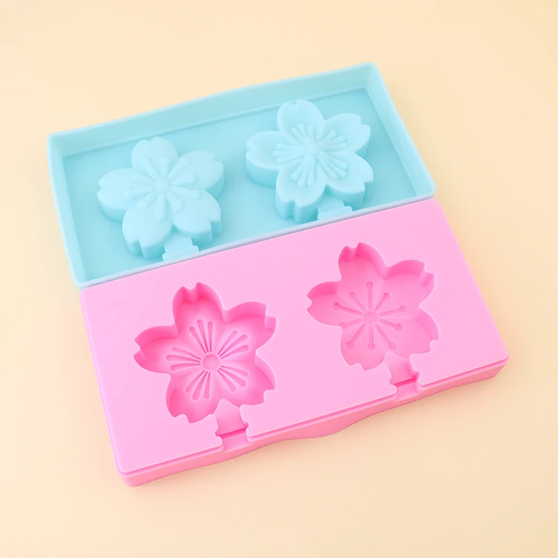 Food grade DIY cherry blossom children cartoon pattern 3D diorama ice cream silicone mold