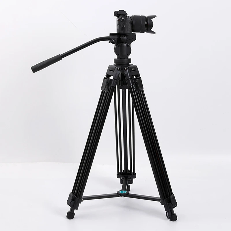 GL193+DP20 Hot Selling Aluminum magnesium alloy black camera video tripod stand with fluid ball head