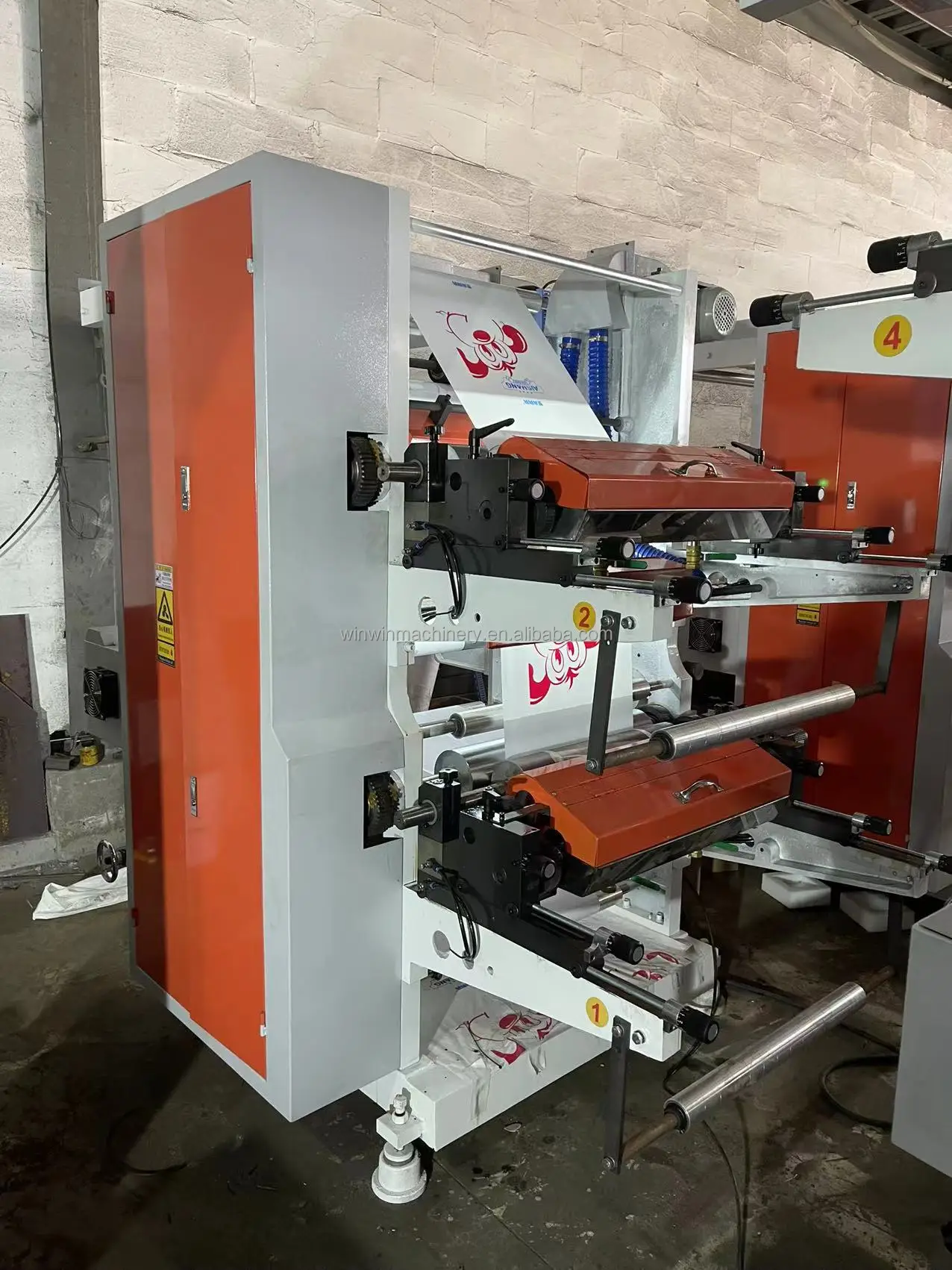 High Quality Two Color Flexographic Flexo Printer Machine for One Two Color Plastic Film Roll-to-Roll Printing