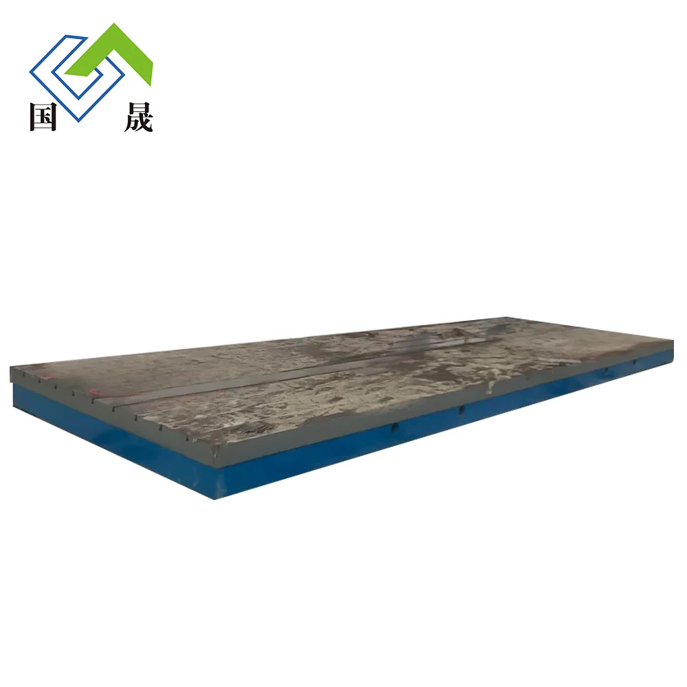 Assembly of cast iron surface plate test platform grinding plate