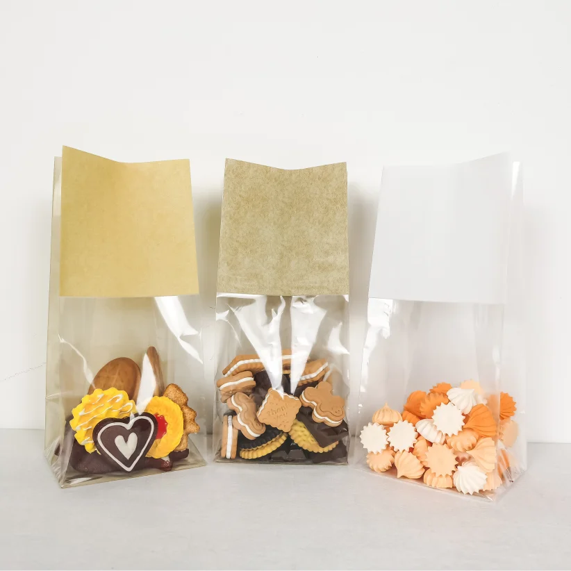 
Block Bottom OPP Bags for Packing Cookies Sweets Snacks Chocolates Gifts 
