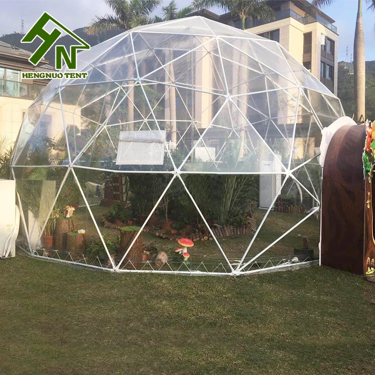 Стальная рама прозрачная садовая иглу прочная геодезическая Маленькая палатка с водонепроницаемым покрытием из ПВХ