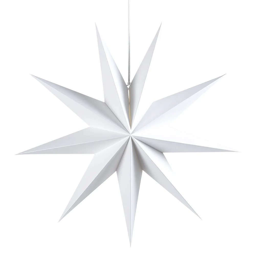 Wholesale  9 pointed white paper star lantern