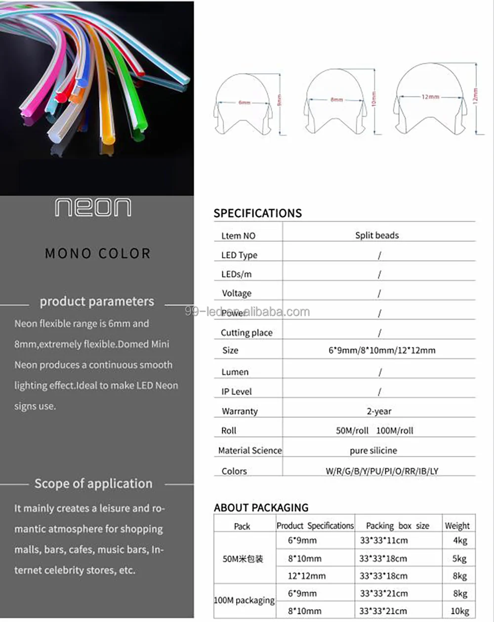 Factory Supply 6mm 8mm Separently Split Neon Strips12V 5v Flexible Strip Lights Silicone Flex Led Neon Separate