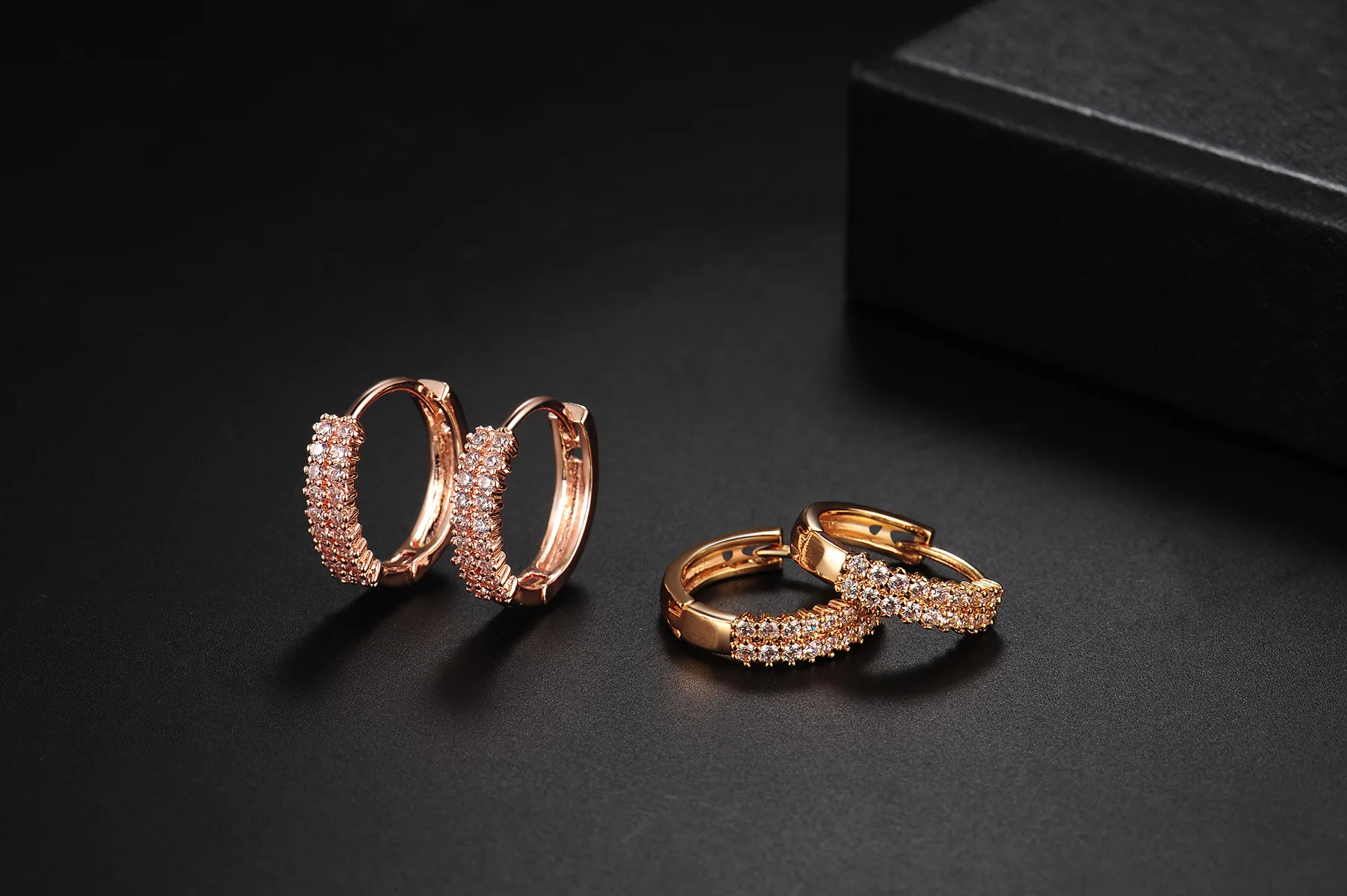  Hainon серьги для женщин Белый Циркон 18k Золотые круглые в виде колец 925 с серебряным покрытием высокое качество прекрасный подарок оптовая