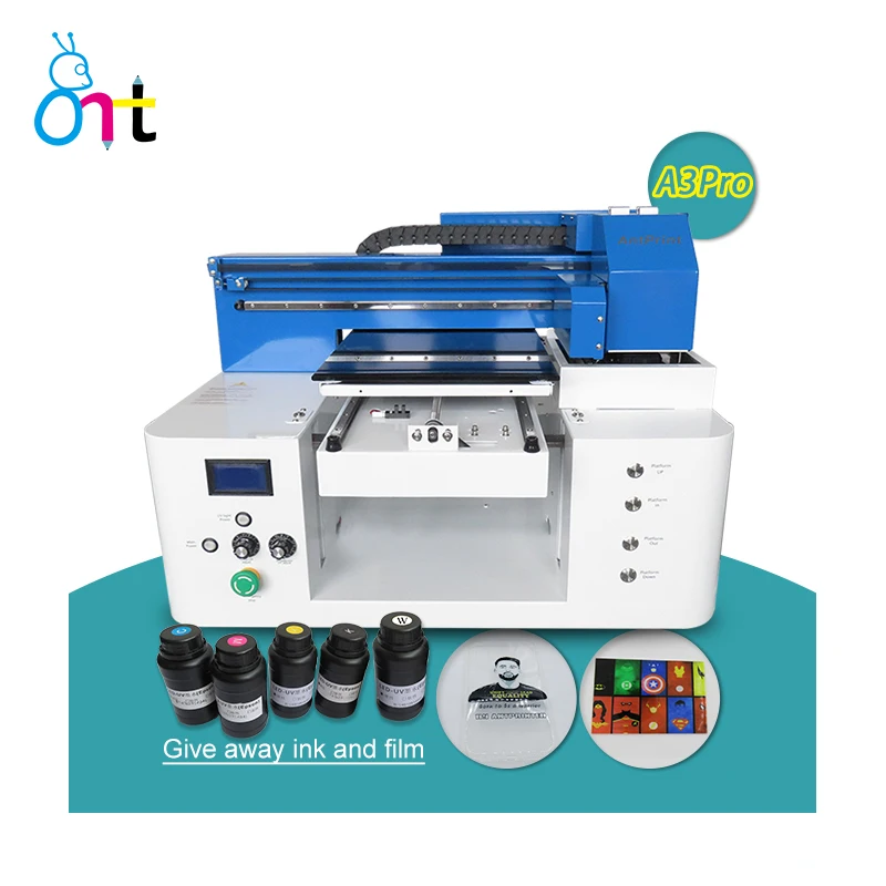 Antprint A3Pro model 3350 uv printer uv varnish oil direct to film uv dtf printer with double dx9 printheads