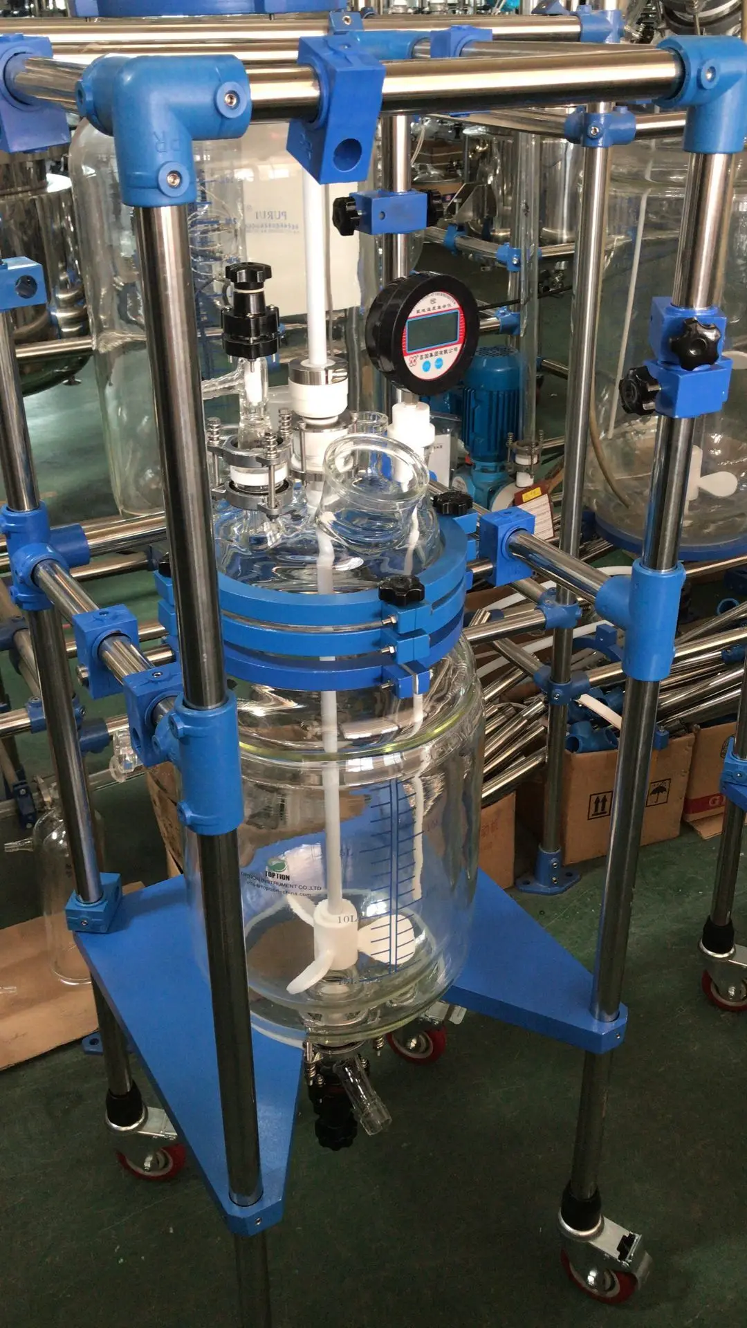 Jackated type impellers vacuum mixer 10 l reactor