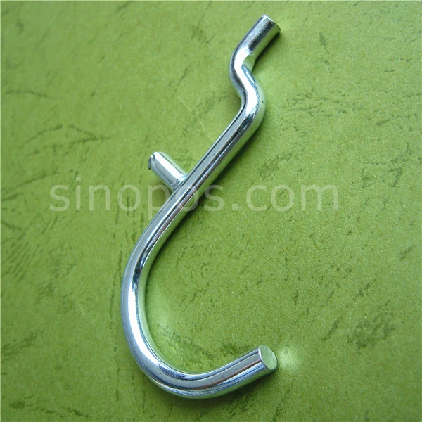 
10pack Steel Secure Curved J-hook For Pegboard, super heavy duty metal J shaped peg hooks look tool display holder grid hanger 