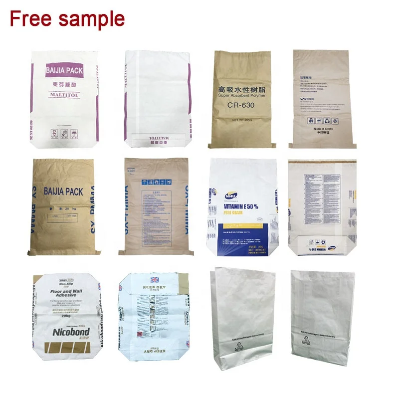 
BBQ charcoal yellow paper bags packaging wholesale hot seal sewing mouth Pantone color card Square bottom M- folded 